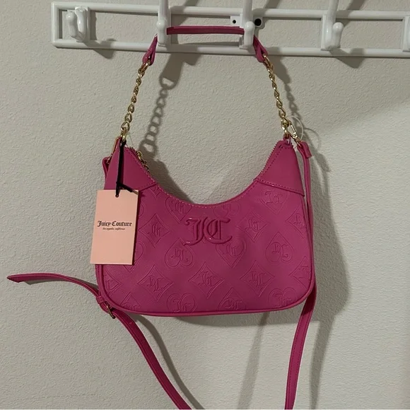 Rare NWT Juicy Couture Good Times Shoulder Bag Juicy Pink - Picture 1 of 15